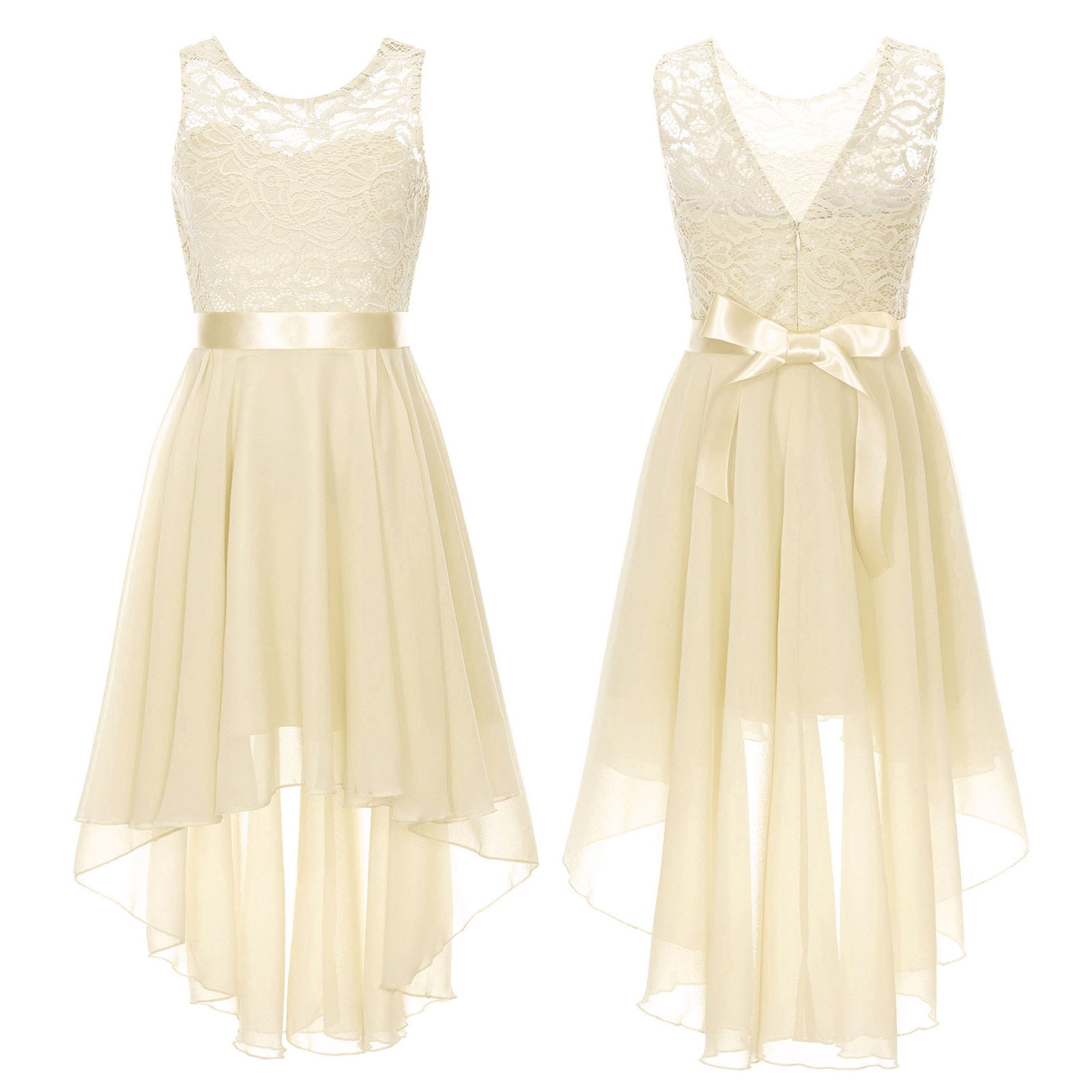 Champagne High Low Dress