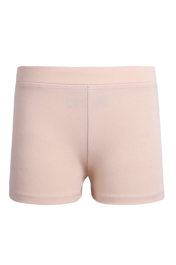 Kids Girls Gymnastics Dance Shorts High Waist Boy-Cut Shorts Dancewear Stretch Activewear