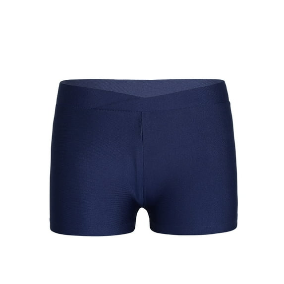 renvena Kids Girls Gymnastics Workout Yoga Athletic Sports Training Bike Short Size 2-16 Navy Blue 8-10