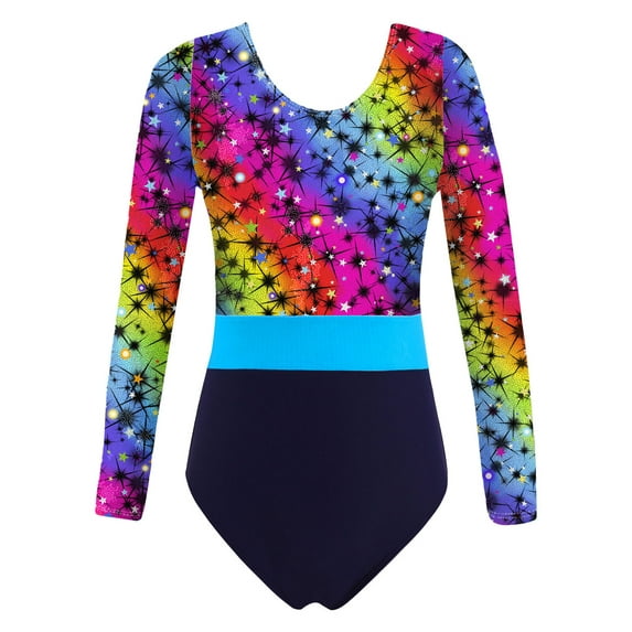 renvena Kids Girls One Piece Long Sleeves Gymnastics Leotards Ballet Dance