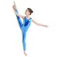 thumbnail image 1 of renvena Kids Girls One Piece Shiny Sleeveless Gymnastic Leotard Unitard Ballet Dance Jumpsuit Bodysuit, 1 of 7