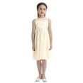 thumbnail image 1 of renvena Kids Girls Sequins Floral Lace Junior Bridesmaid Dress Dance Party Birthday Party Wedding Tutu Gown Beige 4, 1 of 7