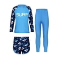 thumbnail image 1 of renvena Kids Girls UPF 50+ 3 Piece Swimsuit Long Sleeve Swim Tops with Shorts Pants Rash Guard Swimwear Set Blue XL, 1 of 7