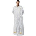 thumbnail image 1 of renvena Mens Church Catholic Priest Chasubles Vestments Clergy Costume Mass Robe with Stole White XL, 1 of 7