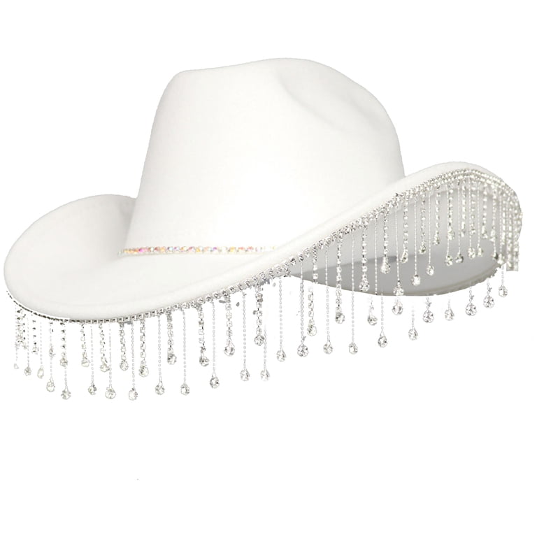 renvena Western Cowboy Hat Rhinestone Fringe Cowgirl Hat  display picture 2