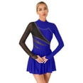 thumbnail image 1 of renvena Womens Figure Skating Dress Shiny Rhinestone Gymnastics Leotard Lyrical Dance Costume Royal Blue S, 1 of 7