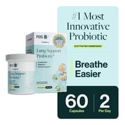 resbiotic resB Lung Support Probiotic Supplement for Respiratory and Gut Health, 60 Capsules