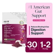 resbiotic resG Prebiotic with Fiber, Akkermansia for Digestion, Bloating, and Beet Root, 30 Servings