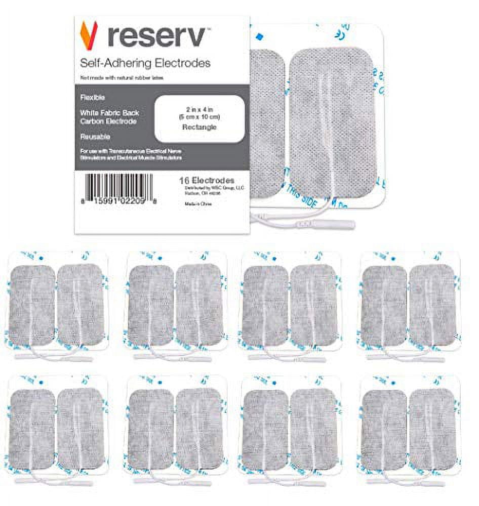 reserv 2" x 4" Rectangle Premium ReUsable Self Adhesive Electrode Pads