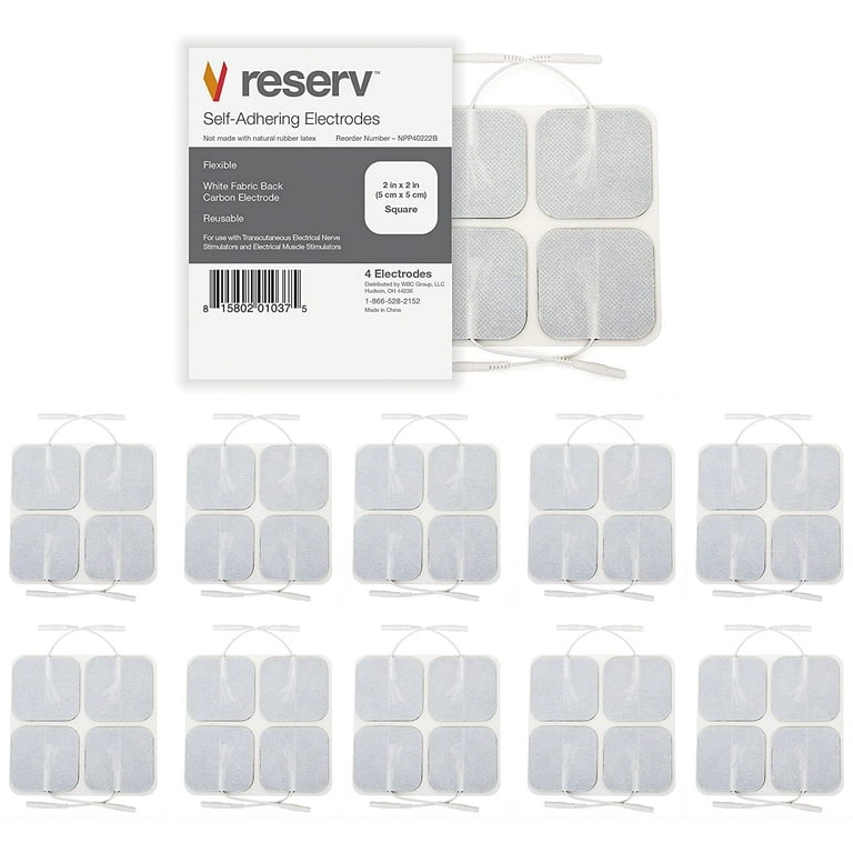  Premium TENS/EMS Unit 40 Electrode Pads 2x2 in