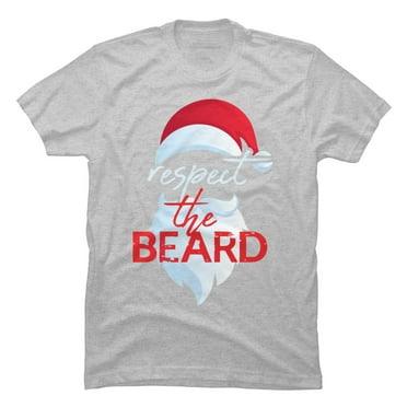 respect the beard santa claus funny christmas Mens Athletic Heather Cream Graphic Tee - Design By Humans  S