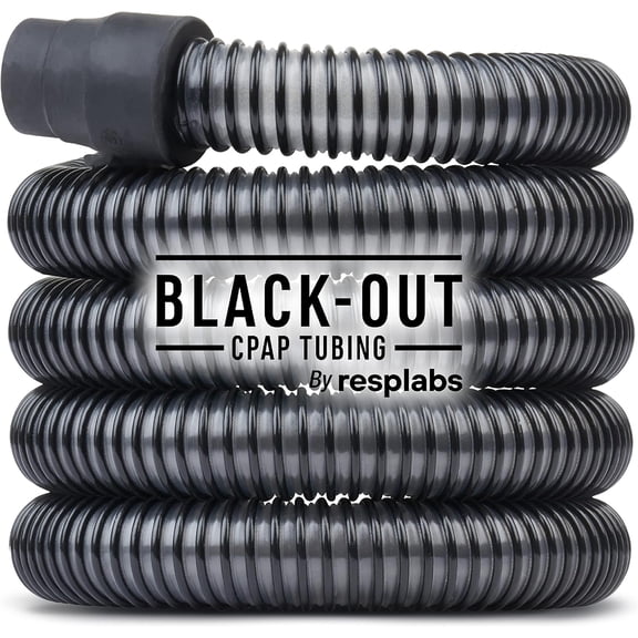 resplabs CPAP Hose, 6 Foot Black Out Tubing - Universal Tube Compatible with Most Machines - 3 Pack