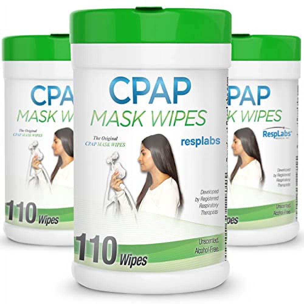 resplabs CPAP Mask Cleaning Wipes Unscented, Alcoholfree Cleaner for