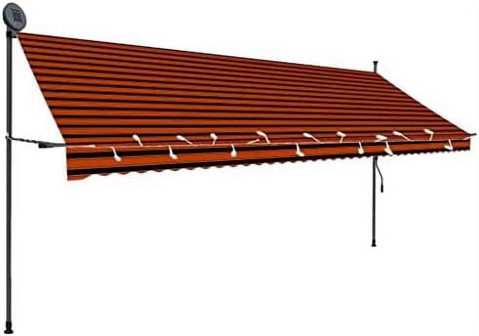 retractable awning, patio awning with manual crank handle and led, retractable canopy, sunshade