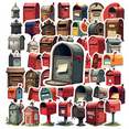 thumbnail image 1 of retro Mailbox Stickers, Waterproof Mailbox Sticker for Water Bottle Laptop Phone Cases Planner Skateboard Luggage Helmet Party Favor Decor, Ideal for Adults Teens Teacher Rewards, 1 of 9
