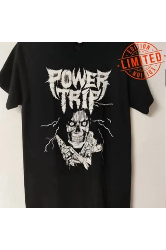 Power Trip Shirt T-shirt black Short sleeve S to 5Xl 100% Cotton CM119