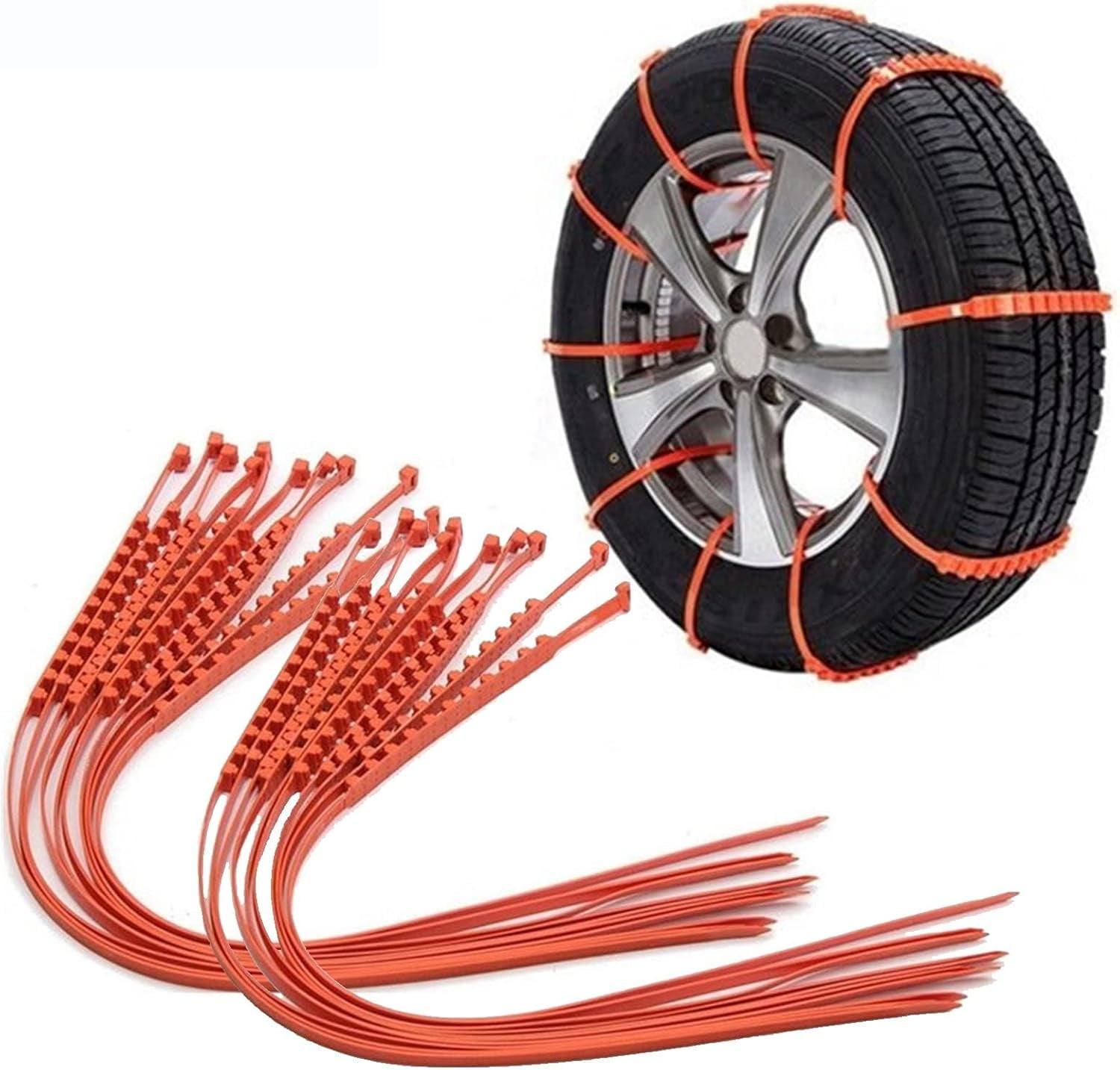 Chaînes à Neige Pour Voiture - Universelles Pour Pneus 175-265mm - Acier Anti-dérapant Pour Neige, Boue, Glace
