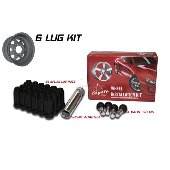 revolution 641642blk 6 spline install kit
