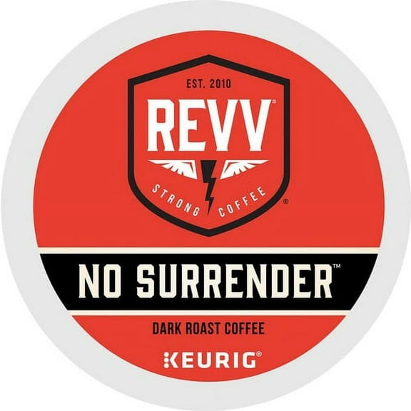 revv K-Cup No Surrender Coffee - Compatible with Keurig Brewer - Dark/Bold - 24 / Box | Bundle of 10 Boxes
