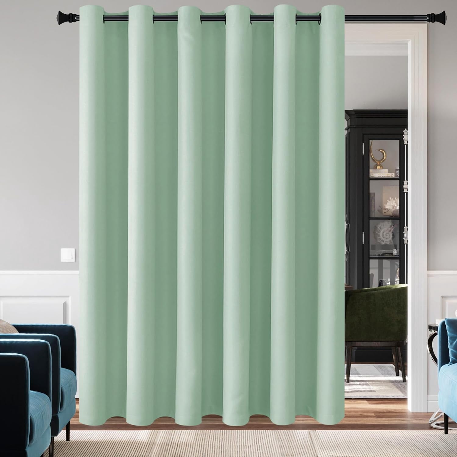 rexkopnm Sliding Door Curtains - Extra Wide Curtains for Glass Door ...