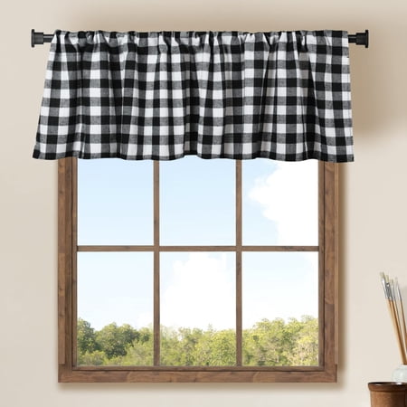 rezipo Buffalo Check Light Filtering Plaid Window Valances, 56 x 16 in (2 Panels) price history and forecast - rezipo 2