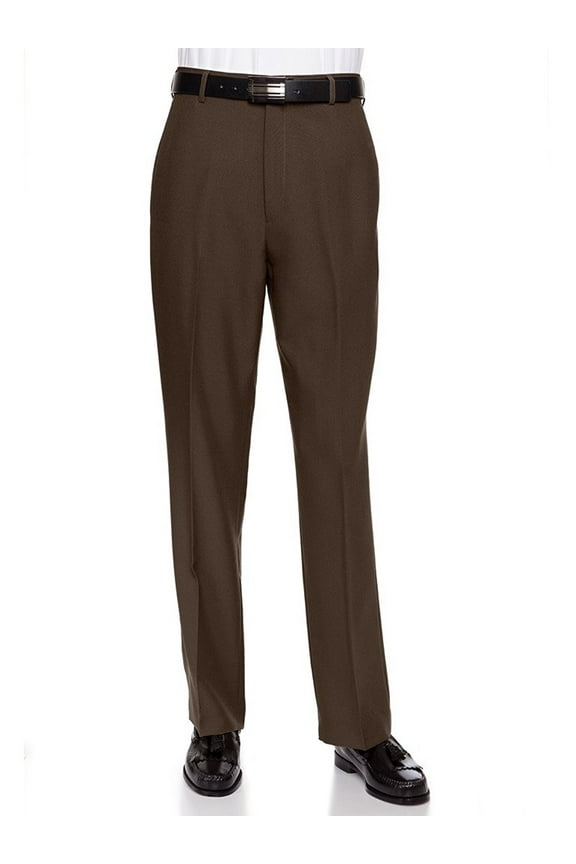 Men's Flat Front Traditional Fit Dress Pant