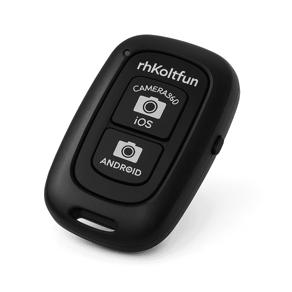 rhKoltfun Bluetooth Camera Remote Shutter for iOS & Android  Wireless Smartphone Controller with Dual Buttons, Compact Pocket Size, Easy One-Click Photo & Video Capture