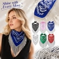 thumbnail image 1 of rhinestone bandana Fringe bandanas for women rhinestone bandana Western Bling Sparkly Bandanas 1 pack,One Size, 1 of 5