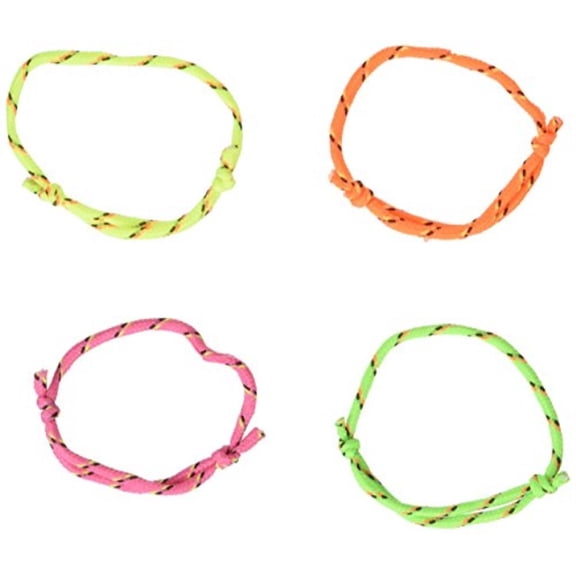 rhode island novelty 144 (1 gross) neon rope friendship bracelets new