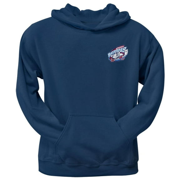 richmond riverdogs embroidered crest logo hoodie - navy