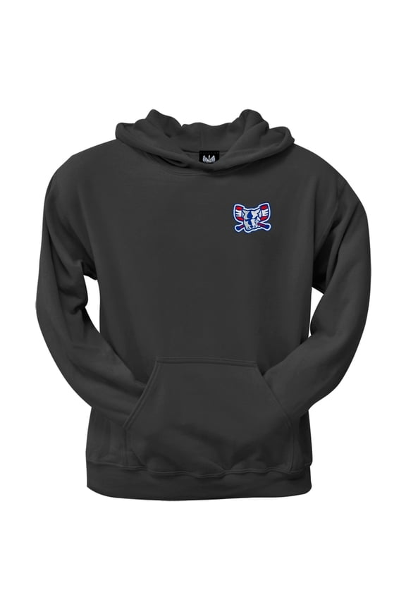 - mad dog crest logo black hoodie