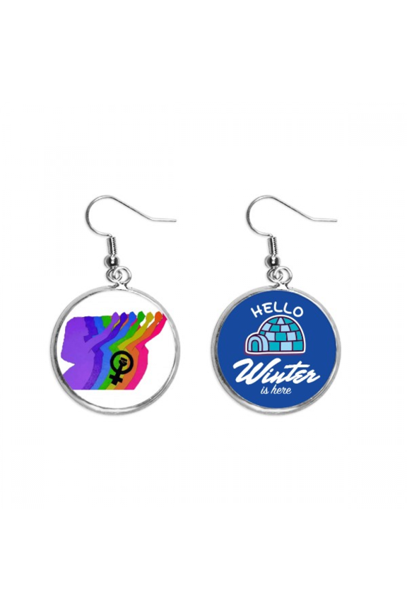 right differentiation identity rainbow equality dangle drop winter ice earring jewelry