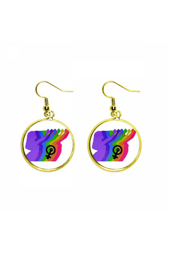 right differentiation identity rainbow equality earring dangle en drop earring jewelry woman
