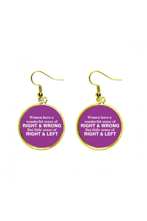 right wrong left right drive earring dangle en drop earring jewelry woman