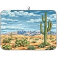 thumbnail image 1 of riloi Dish Drying Mat Beautiful Cactus Dish Drying Mats for Kitchen Counter Absorbent Kitchen Drying Mat Dish Rack Mat 18x24 inches, 1 of 5