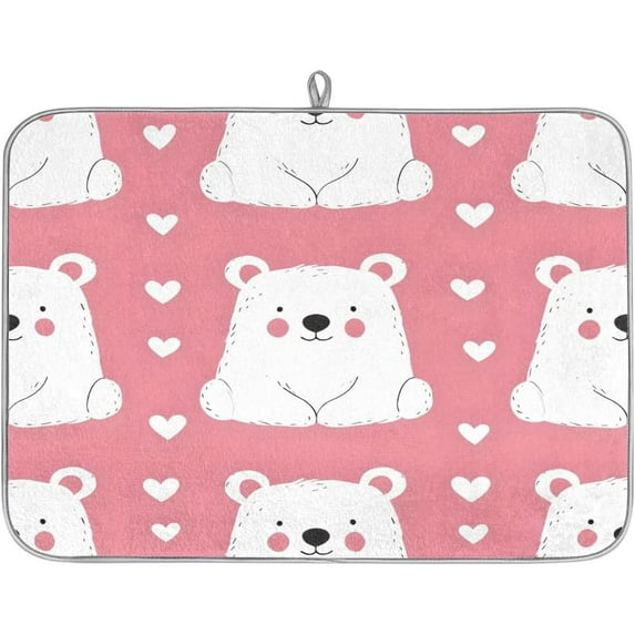 riloi Dish Drying Mat Cattle Cactus Dish Drying Mats for Kitchen Counter Absorbent Kitchen Drying Mat Dish Rack Mat 16x18 inches