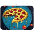 thumbnail image 1 of riloi Pizza Planet Dish Drying Mat 24 x 18 inch for Kitchen Counter Super Absorbent Draining Mat with Non-slip Backed Dish Rack Pad for Dish Bottles Cups Bowl Countertops Sinks Draining Racks, 1 of 6