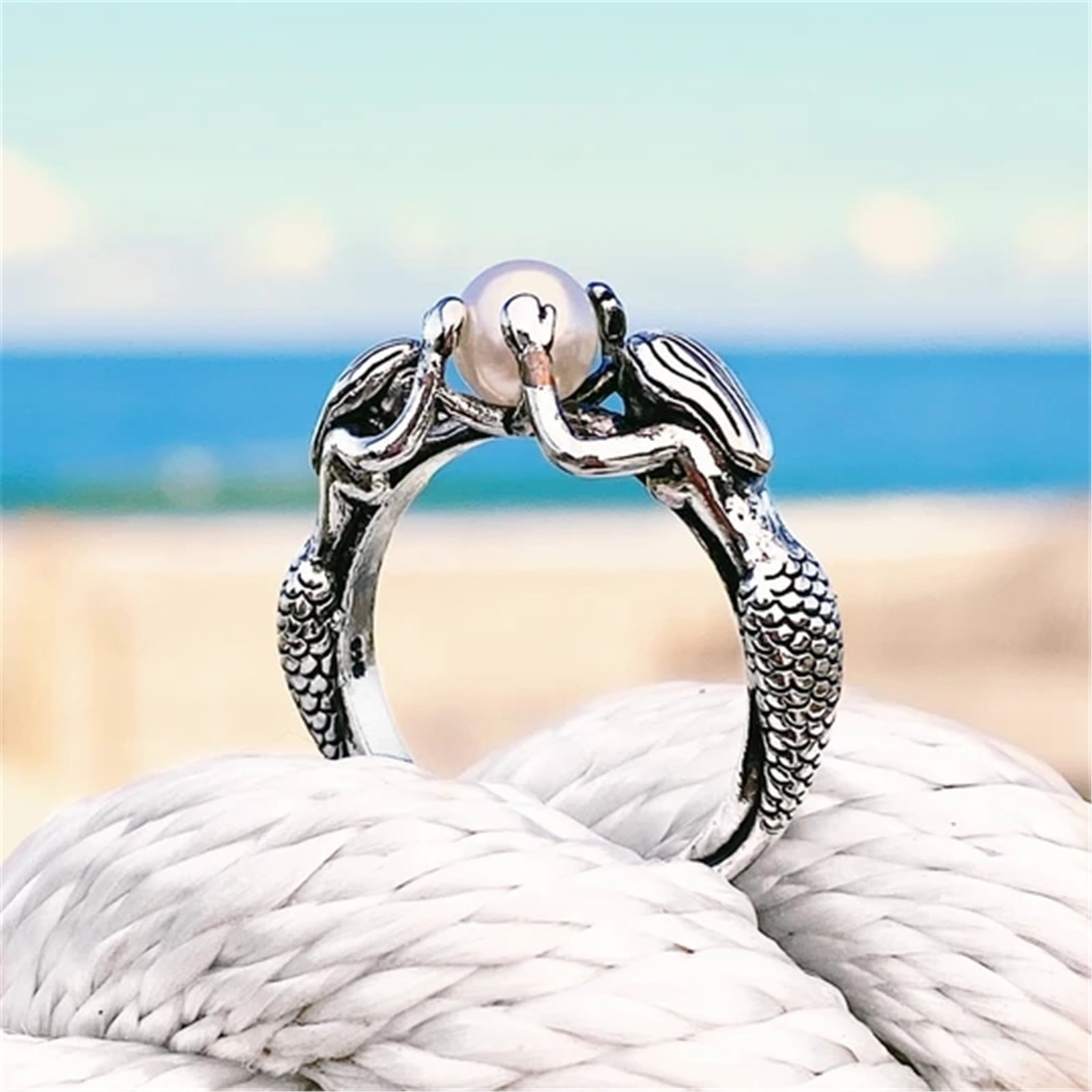 Mako Mermaids Ring in Sterling Silver  Mermaid ring, Mako mermaids,  Mermaid jewelry