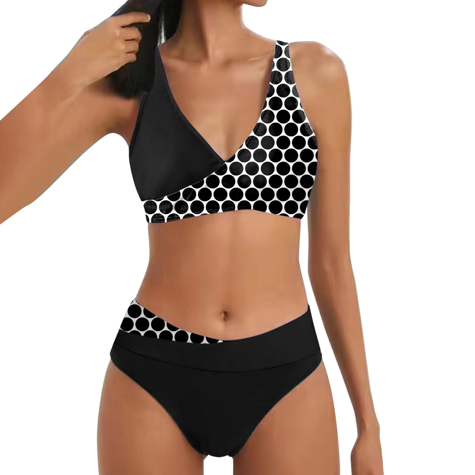rinsvye Border Exclusive Women's Full Coverage Bikini Gathering