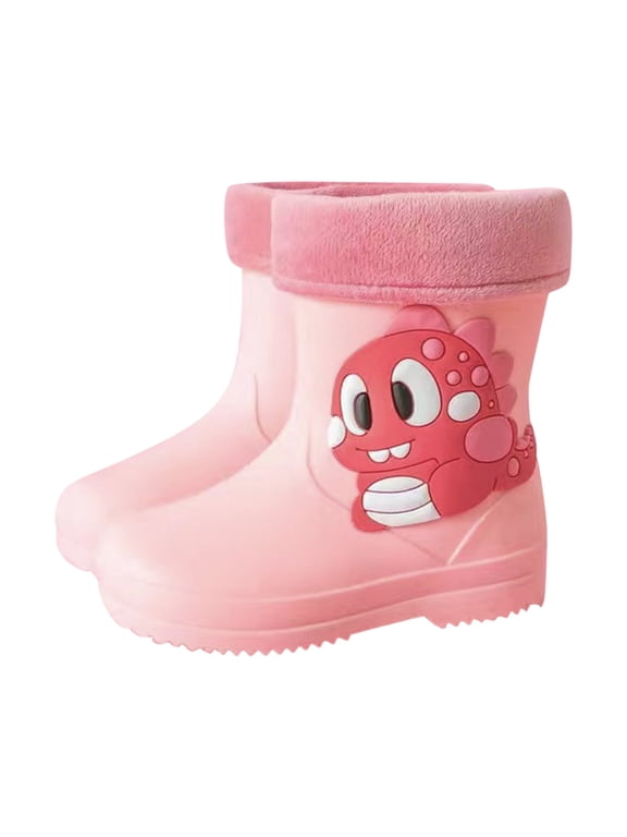 Children Shoes Flat High Boots Fashionable Soft Soles Velvet Warm Snow Boots Outdoor Princess Boots Quilted Boots Boots for Little Girls Link Boots for Kids Kids All Purpose Boots Girls Wide S