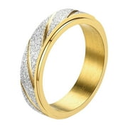 rinsvye Dome Statement Rings Gold Plated Stackable Thick Band Knuckle Rings For Women Finger Minimalist Jewelry Size 5 12 Stainless Steel Ring Set Edgy Ring Set Teen Rings for Girls Cool Rings Rings