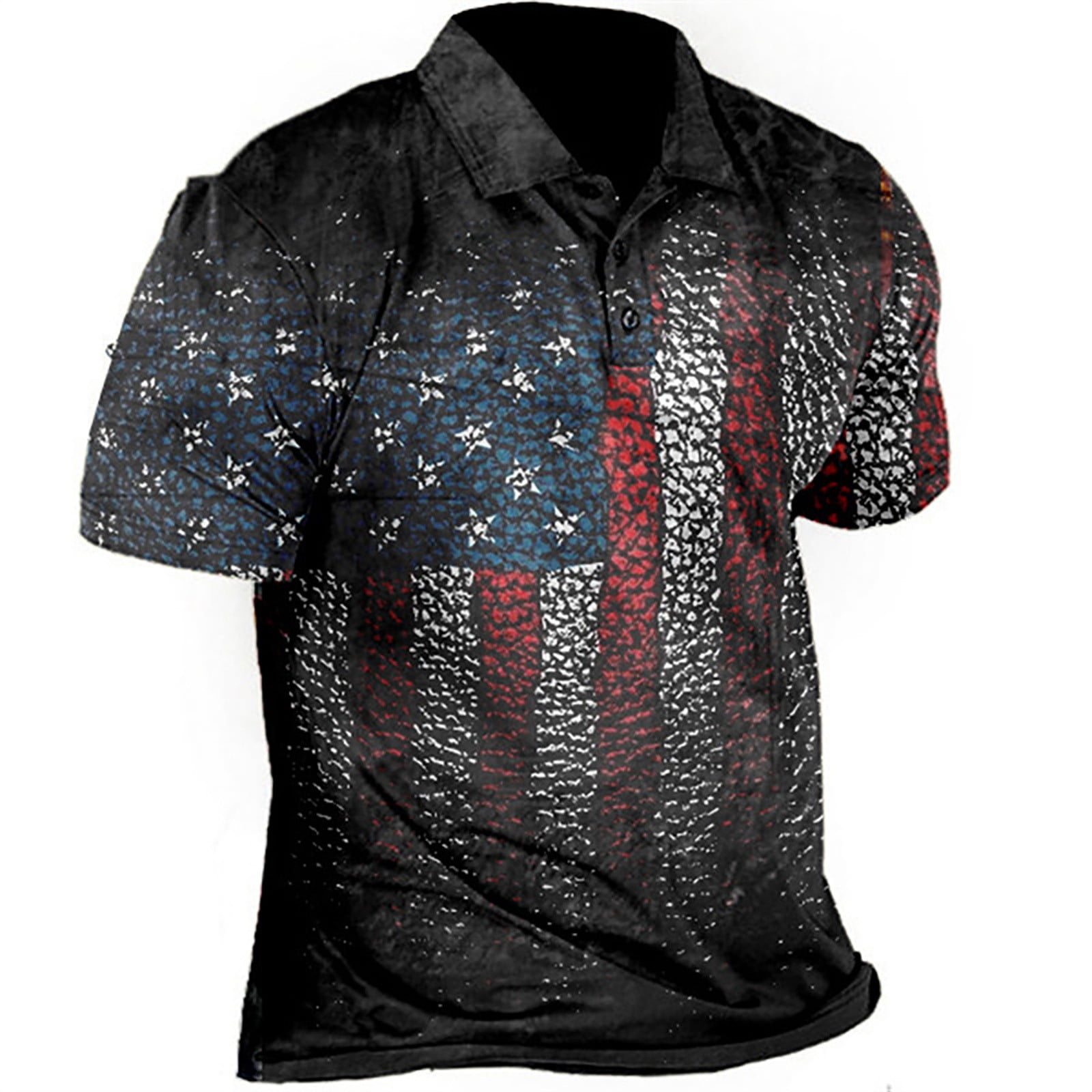 rinsvye Men's Patriotic Performance Independence Day American Flag