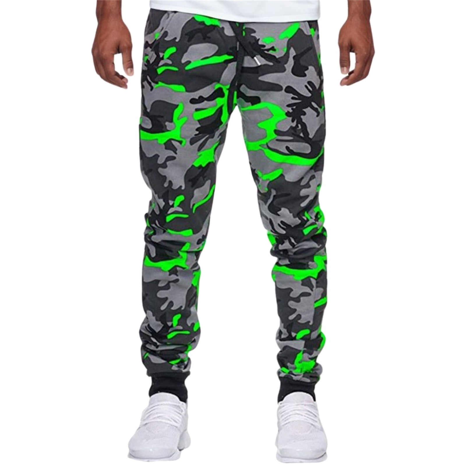rinsvye Trousers Fitness Casual Shot Men's Sports Camouflage Jogging