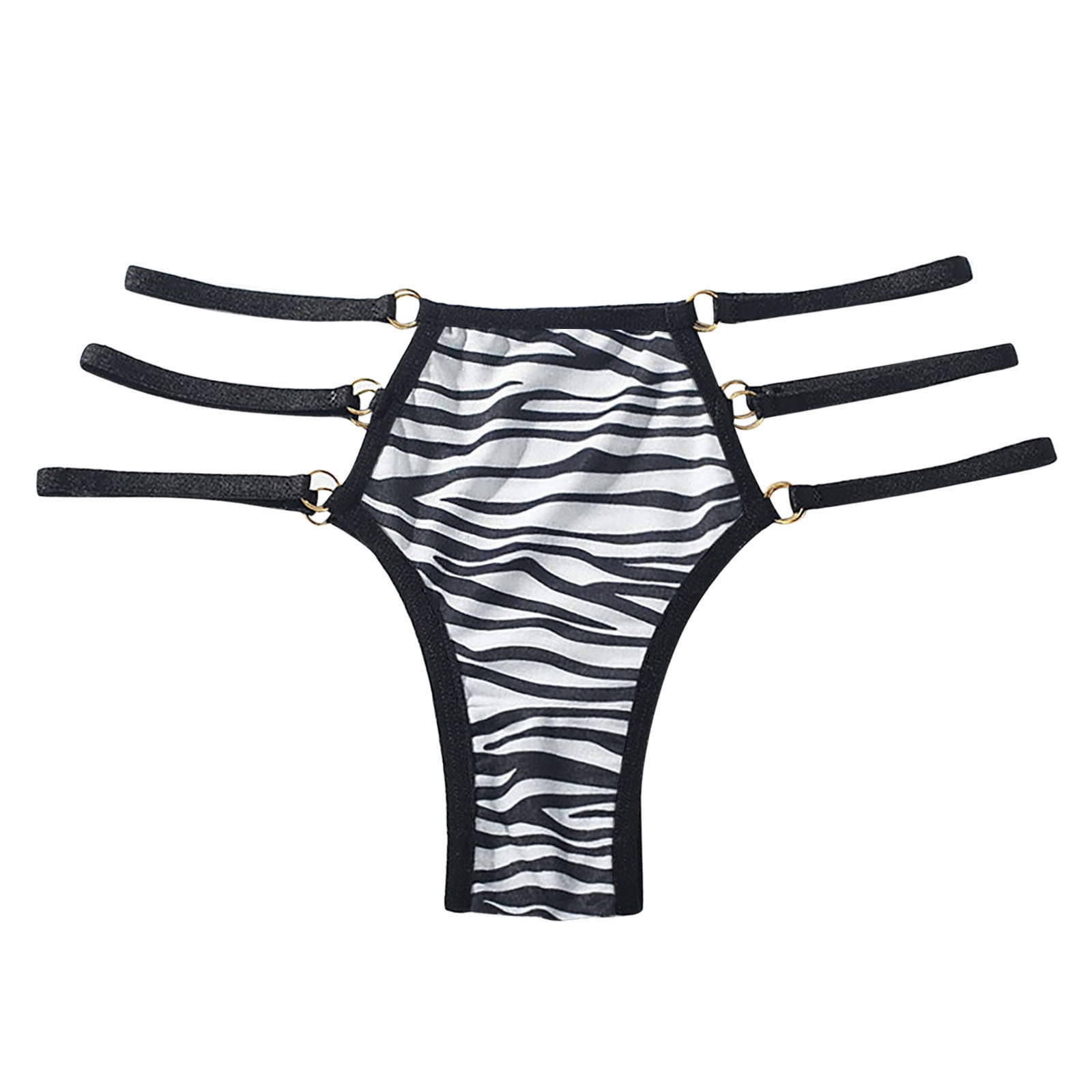 rinsvye Women's Underpants Thin Belt Hollow Hip Lift Temptation Mid