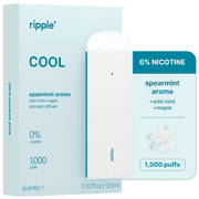 Ripple Spearmint Diffuser - 1,000 Puffs, 0% Nicotine, + Maple & Wild Mint, 100% Recyclable