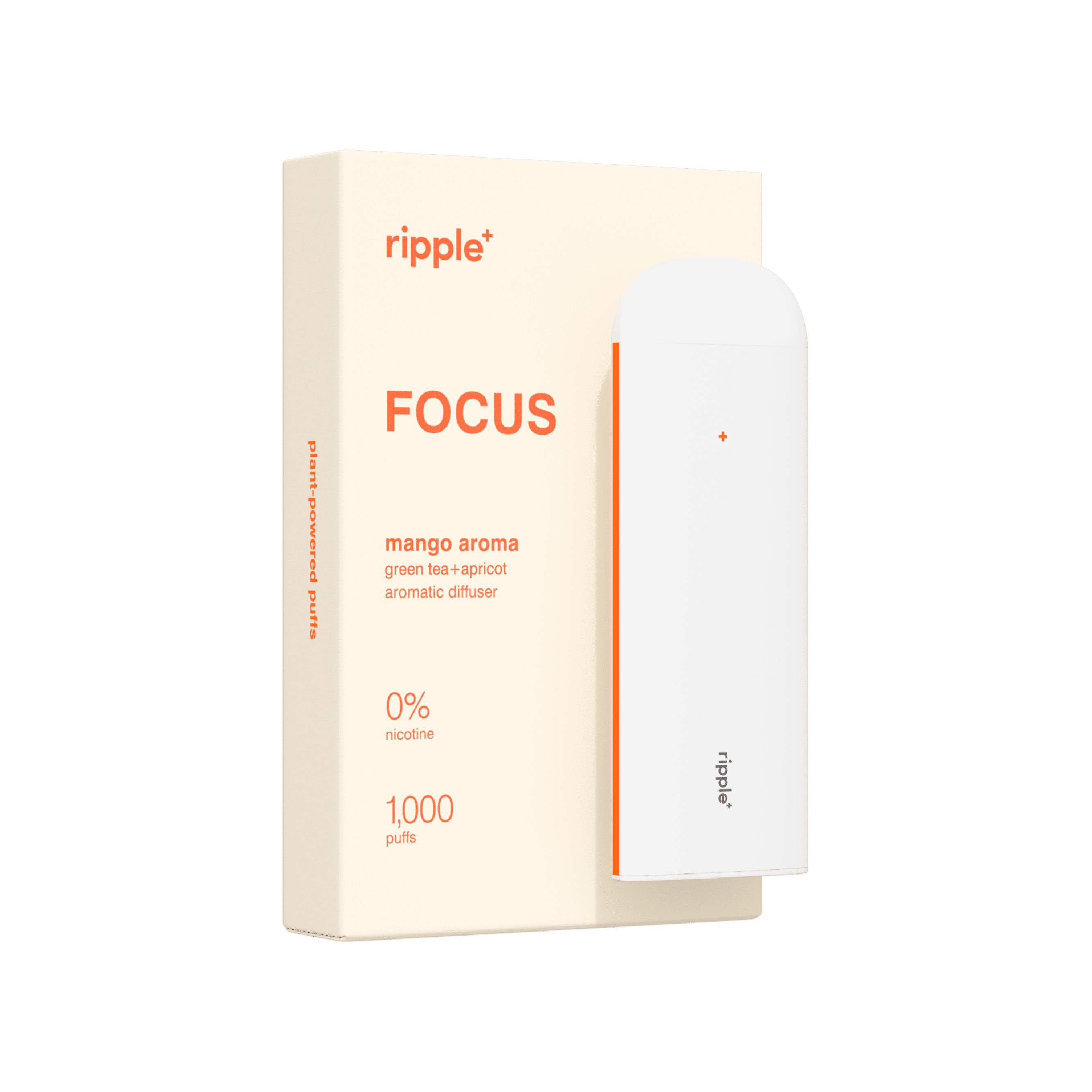 Customer reviews for ripple Mango 0% Nicotine Diffuser, Green Tea & Apricot  Extracts, 1,000 Puffs