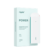 ripple Peppermint 0% Nicotine Diffuser, Spearmint & Cucumber Extracts, 1,000 Puffs