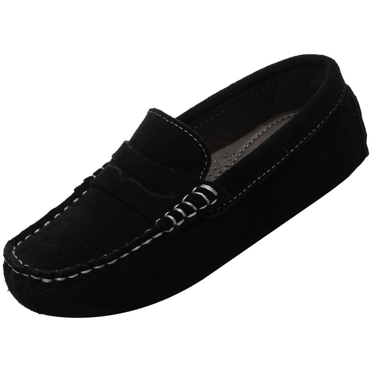 Kids best sale suede loafers