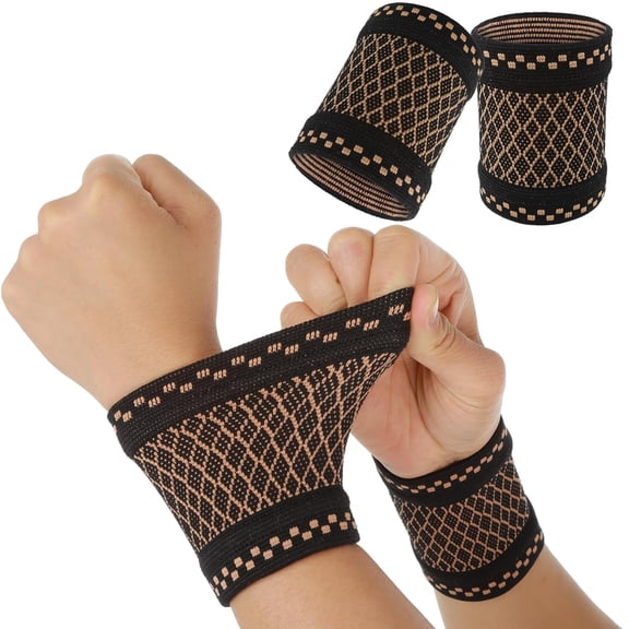 rist Compression Sleeves, 1 Pairs Wrist Brace Wrist Support for Weightlifting Fitness Yoga Workout, Sprains, Tendonitis, Adjustable Wrist Sleeves for Women and Men (M)