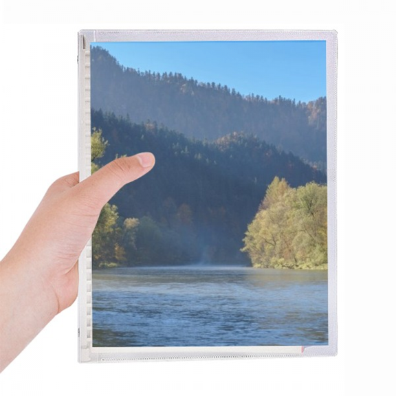 river mountain hill reflection water notebook loose diary refillable journal statiry